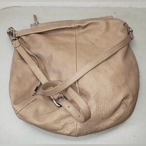 Gianni Chiarini Tan Leather Large Slouchy Bag Shoulder Crossbody Satchel